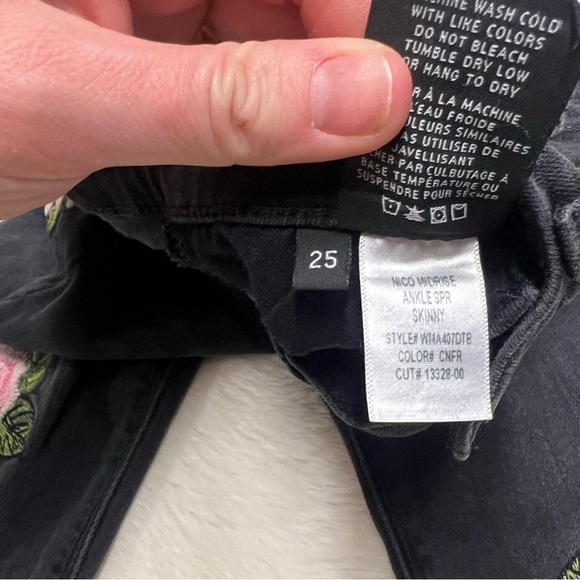 Hudson Nico‎ midrise ankle jeans with floral embroidery - Picture 6 of 7